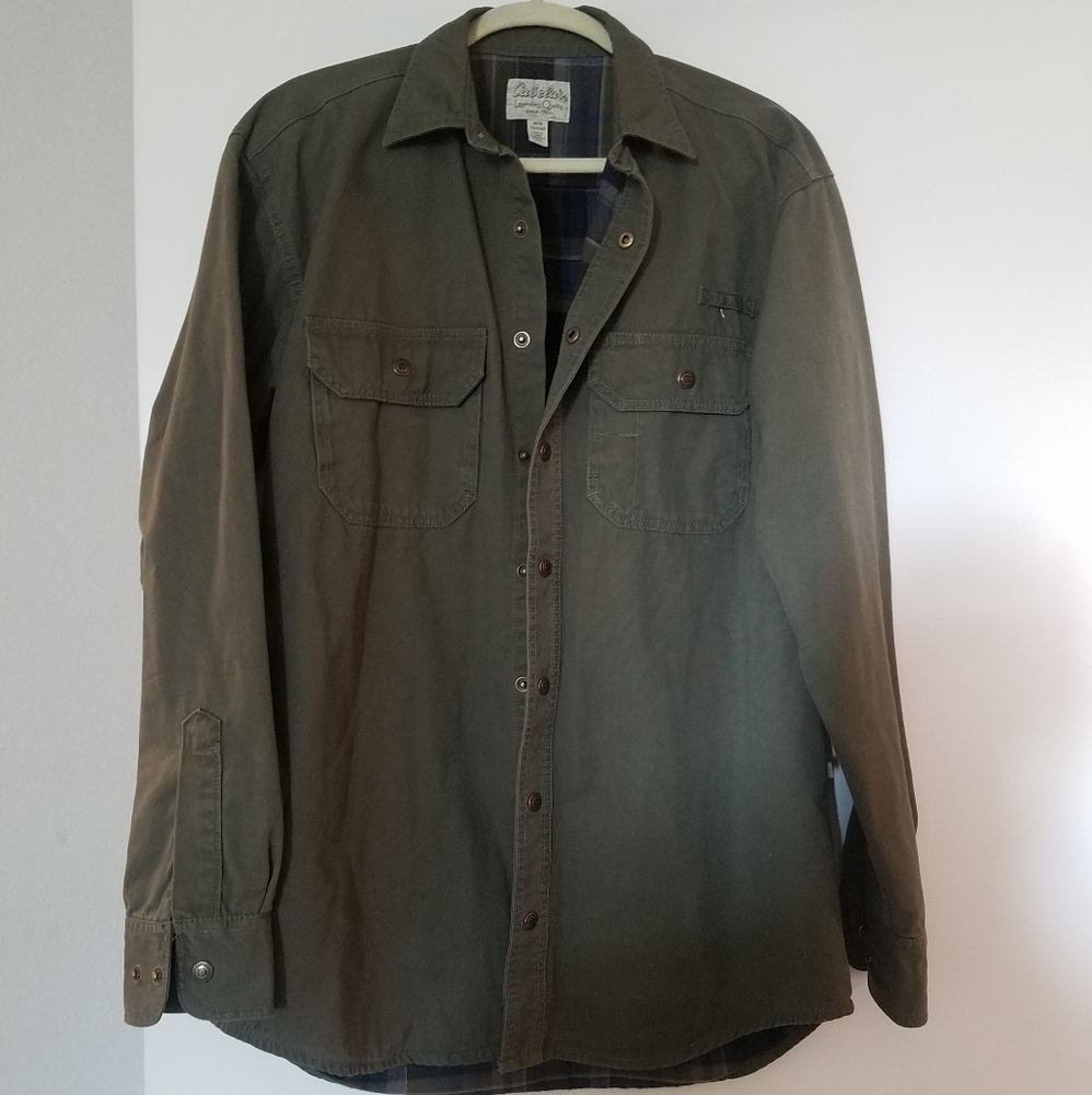 Cabelas olive green shirt jacket